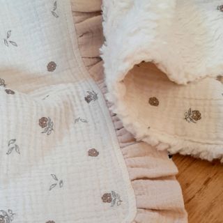 Double gauze/muslin Flowers SIMPLY NATURAL digital print ORGANIC