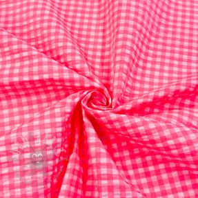 Cotton fabric YARN DYED NEON SMALL Checks pink