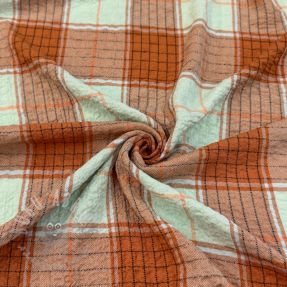 Viscose CRINKLE Check mint