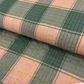 Viscose CRINKLE Check peach