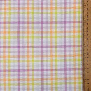 Cotton fabric SEERSUCKER YARN DYED Checks multi