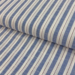 Cotton fabric YARN DYED Stripes Nina blue