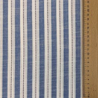 Cotton fabric YARN DYED Stripes Nina blue