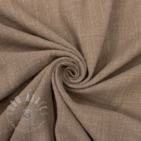 Cotton fabric SLUB WASHED taupe