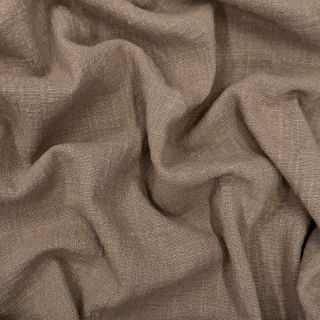 Cotton fabric SLUB WASHED taupe