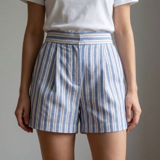 Cotton fabric YARN DYED Stripes Nina blue