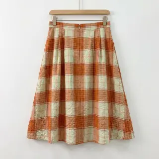 Viscose CRINKLE Check mint