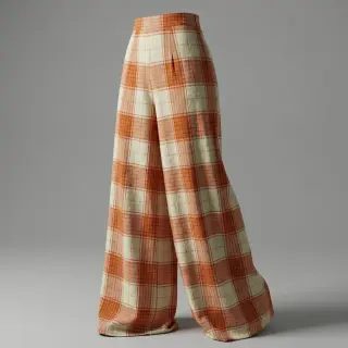 Viscose CRINKLE Check mint