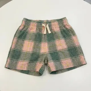Viscose CRINKLE Check peach