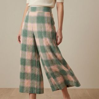 Viscose CRINKLE Check peach