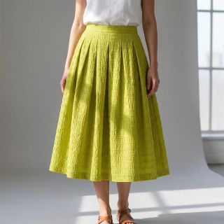 Viscose CHENILLE JACQUARD lime