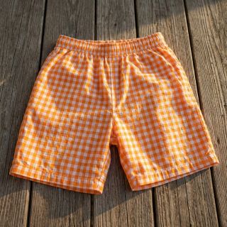 Cotton fabric YARN DYED NEON SMALL Checks orange