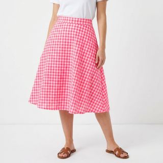 Cotton fabric YARN DYED NEON BIG Checks pink