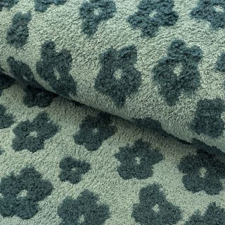 Terry Knitted flowers old green