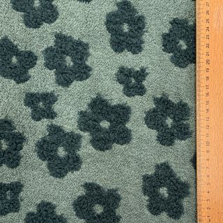 Terry Knitted flowers old green