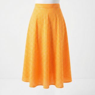 Cotton fabric YARN DYED NEON BIG Checks orange