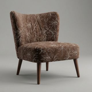 SUEDE Tape flower dark brown