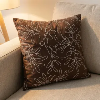 SUEDE Tape flower dark brown