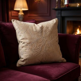 SUEDE Tape flower beige