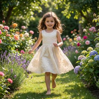 Cotton fabric EMBROIDERY Bellagio off white