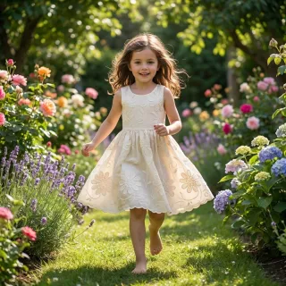 Cotton fabric EMBROIDERY Bellagio off white