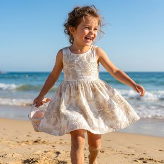 Cotton fabric VOILE EMBROIDERY Kim off white