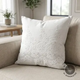 Cotton fabric EMBROIDERY Leon border