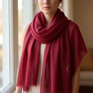 Cotton fabric with viscose wine red