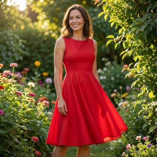 Cotton fabric with viscose red
