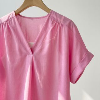 Cotton fabric with viscose light pink