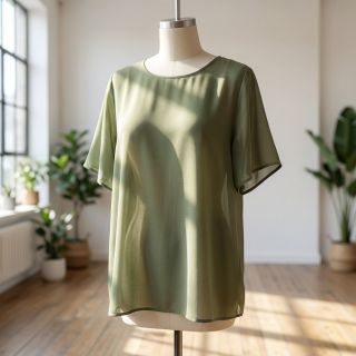 Cotton fabric with viscose olive