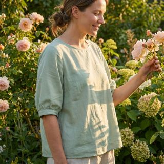 Cotton fabric with viscose mint