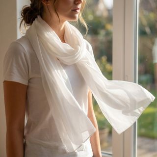 Cotton fabric with viscose white