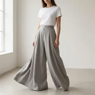 Cotton fabric with viscose light grey