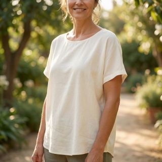 Cotton fabric with viscose ecru