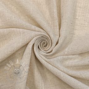 Cotton fabric with linen SLUB WASHED natural
