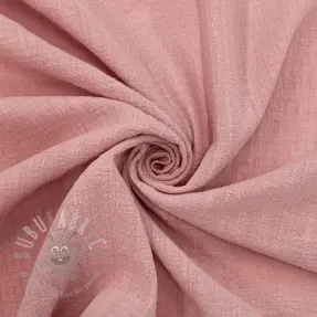 Cotton fabric SLUB WASHED old rose