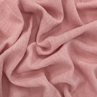 Cotton fabric SLUB WASHED old rose