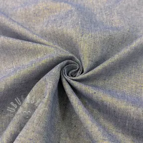 Cotton fabric with linen LUREX blue