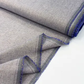 Cotton fabric with linen LUREX blue