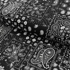 Cotton fabric Farwest noir