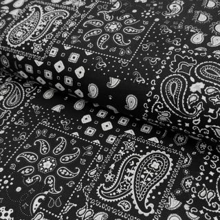 Cotton fabric Farwest noir