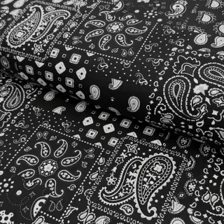 Cotton fabric Farwest noir