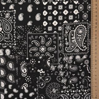 Cotton fabric Farwest noir