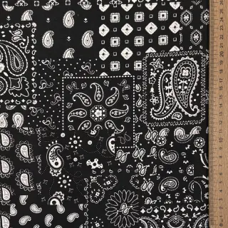 Cotton fabric Farwest noir