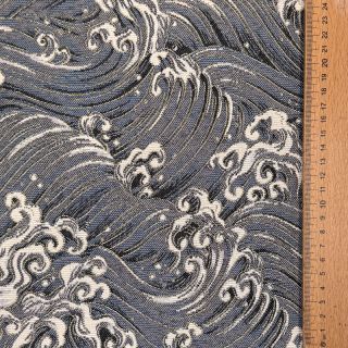 Decoration fabric jacquard Swell allover argent