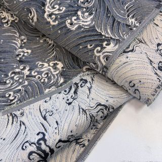 Decoration fabric jacquard Swell allover argent