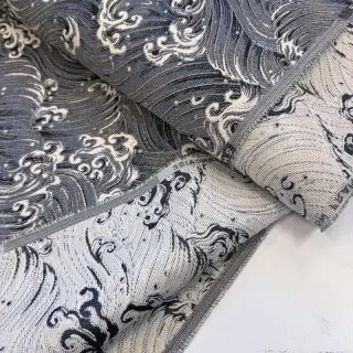 Decoration fabric jacquard Swell allover argent