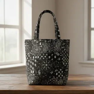Cotton fabric Farwest noir
