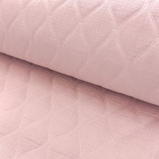 Double gauze/muslin QUILT Wave soft rose
